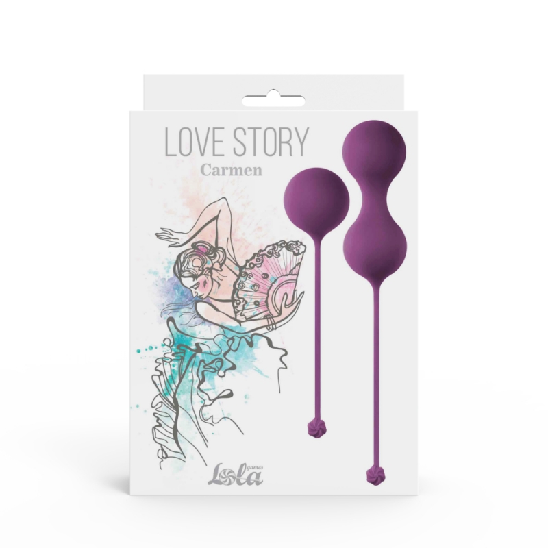 Набор вагинальных шариков "Love Story Carmen" фиолетовые 